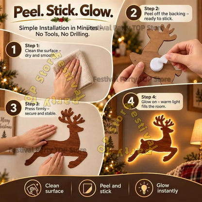 Polar Glow Reindeer Decor