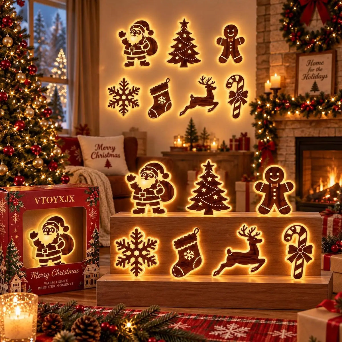 Polar Glow Reindeer Decor